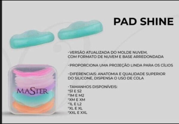 PAD DE SILICONE 6 PARES MASTER MODELO SHINE -