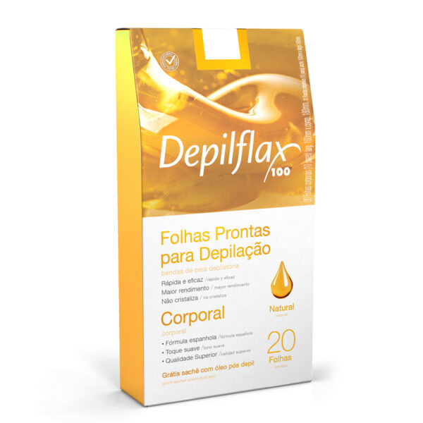 CERA DEPILFLAX FOLHAS PRONT PARA DEPILACAO NATURAL