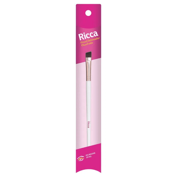 PINCEL RICCA ROSE GOLD DELINEADOR CHANFRADO