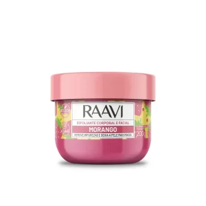 Raavi creme Esfoliante morango 200g