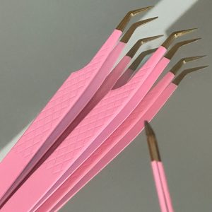 Pinça para cílios Dafu rosa DF103